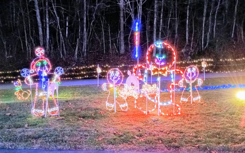Megan Horn/The Clayton Tribune. Many Gingerbread men were featured at this year’s Christmas Village of Lights display in Tiger. The event supports nonprofit Fight Abuse In The Home (F.A.I.T.H.).