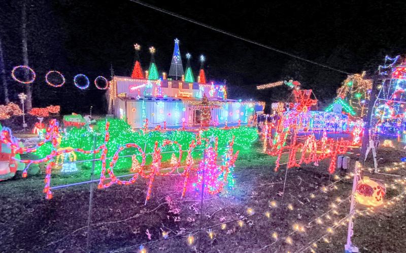 Megan Horn/The Clayton Tribune. Happy Holidays from the Christmas Village of Lights.