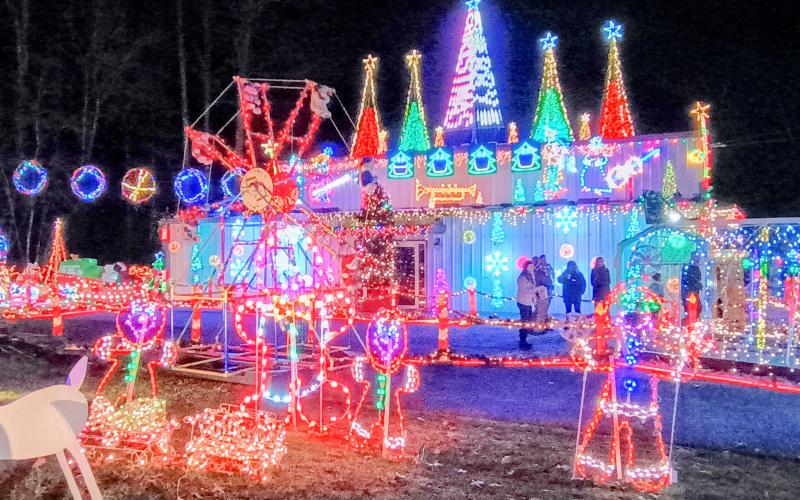 Megan Horn/The Clayton Tribune. There are many colorful gingerbread at this year’s Christmas Village of Lights display in Tiger.