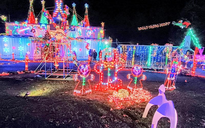 Megan Horn/The Clayton Tribune. Gingerbread families are seen throughout this year’s Christmas Village of Lights display. The event supports nonprofit Fight Abuse In The Home (F.A.I.T.H.). There’s one more weekend to go inside and support F.A.I.T.H., Friday, Dec. 19, and Saturday, Dec. 20, from 5:30 p.m. to 8:30 p.m. at 90 Tiger Connector, Tiger.