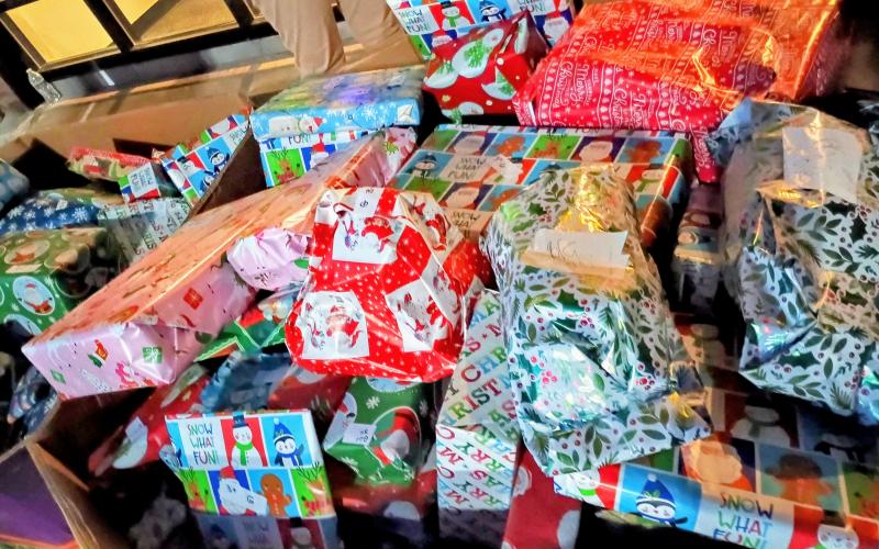 Megan Horn/The Clayton Tribune. There were many gifts for children of all ages at the Food Bank of Northeast Georgia for the gift drive on Tuesday, Dec. 16.