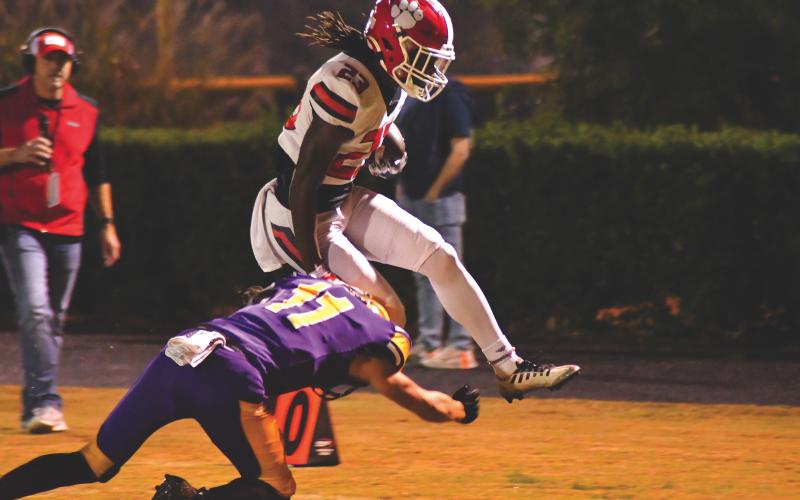 File/Enoch Autry/The Clayton Tribune. Willie Goodwyn goes in for a touchdown on Oct. 20, 2023, for Rabun County on the road against Athens Christian in the Wildcats’ win. Goodwyn has announced he is transferring from Cincinnati to Tulsa.