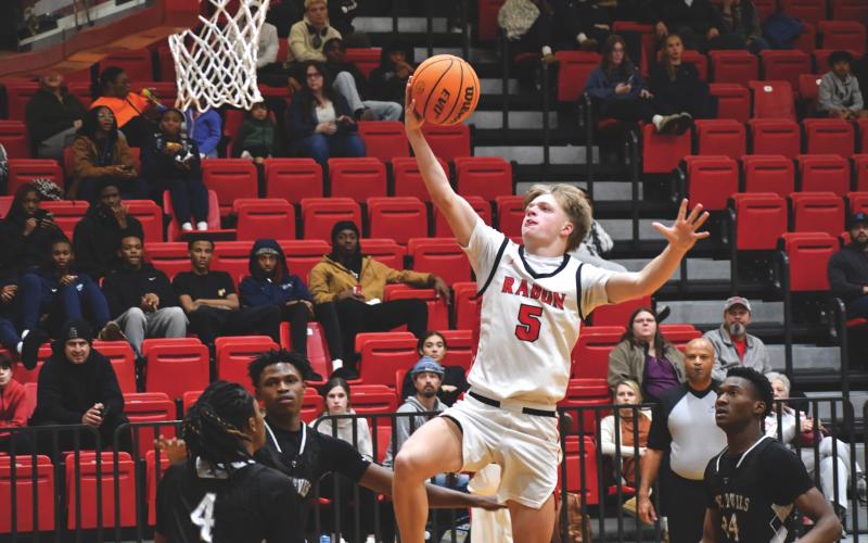 Wesley Branch/The Clayton Tribune. Rabun County junior Landan Bedingfield rises up for a layup in Rabun County’s 71-48 win over Elbert County on Jan. 20. Bedingfield has been a key piece off the bench for the Wildcats this season, providing a spark, as head coach David Adcock has said previously.
