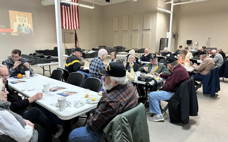 Submitted photo. The “Vet-to-Vet Cafe” that is sponsored by Forward Rabun is held at the Food Bank of Northeast Georgia on the second Tuesday of each month. The gathering at 10 a.m. allows local veterans to connect more.