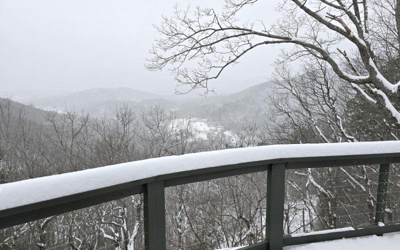 Photo courtesy of Patrick Gillilan. A view of Saddle Gap looking toward Black Rock Park during Winter Storm Gianna last weekend.