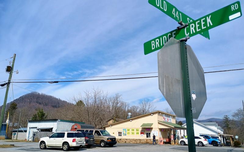 Megan Horn/The Clayton Tribune. The Tiger Biscuit Place (BP) General Store, located at the Tiger four-way intersection, could potentially be getting gas pumps if a rezoning request for the adjacent 26 Bridge Creek Road property from Residential to Commercial is approved.