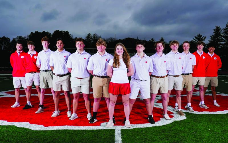 Photo courtesy Rabun County High School. The Rabun County Wildcat golf team on the right track to begin the season. This year RCHS also has a girls golf team after Bella Hulsey competed as an individual at state last season. From left, Coach Wes Holcombe, Reed Lafevers, Graham Anderson, Jason Juarez, Hunter Griggs, Bradley Lewis, Isabella Hulsey, Ethan Holton, Connor Crane, Landan Bedingfield, Lane Henson, Hayden Cannon and Roberto Diaz.