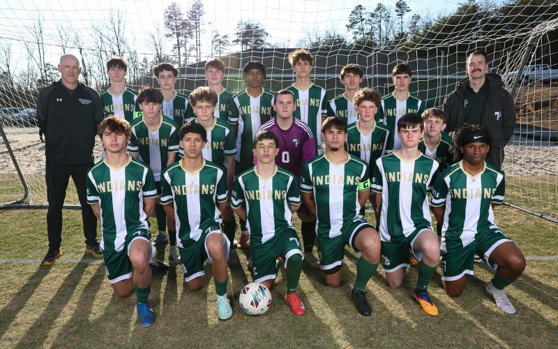 TFS Athletics. The Tallulah Falls School boys soccer team includes Javier Bachiller Mateo, Jaime Junguito Sevilla, Alex Jelly, Alvaro García Bretón, Versean Turnquest, Tyson Hall, Jackson Cording, Jared Mullis, Bogdan Jesic, Jorge Gomez Prieto, Clay Kafsky, Nick Edenfield, Landon Hall, Cole Borchers, Harry Goldfine, Tomas Bogusevicius, Kale Borchers and Armando Landecho Cedeño. TFS is coached by head coach Jeremy Stille.