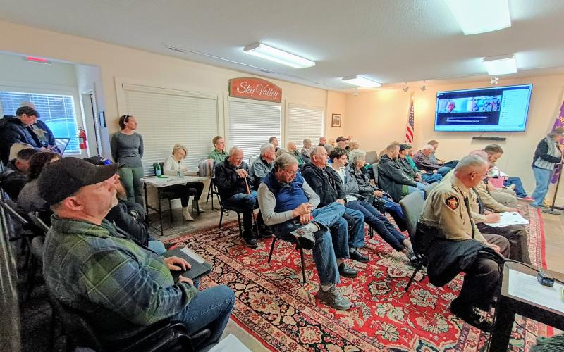 Megan Horn/The Clayton Tribune. Sky Valley City Hall was standing room only to begin the March 17 evening council meeting which was one of the quarterly ones set for 6 p.m.