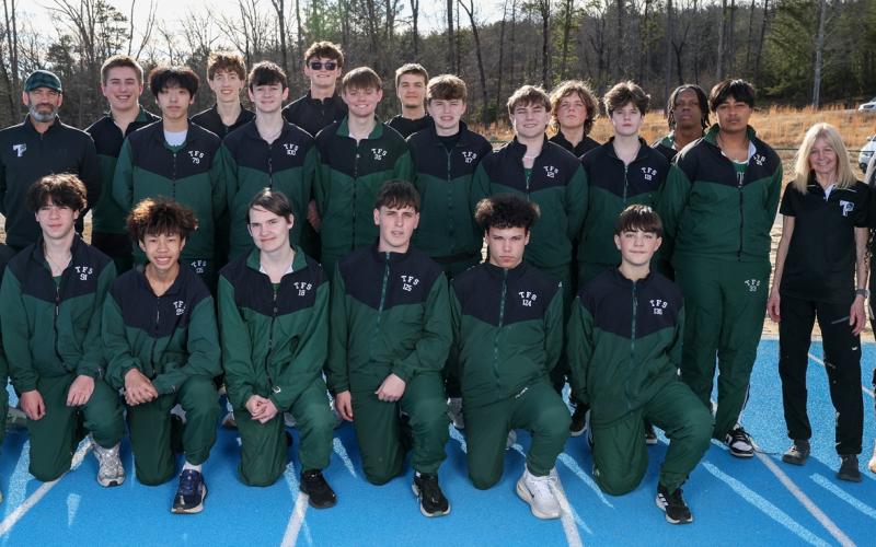 TFS Athletics. The boys track team consists of Ryan Anderson, Sam Belk, Ayden Catledge, Jett Davis, AJ Dills, Eric Guan, Kevin Kongkeo, Landon Lewis, Cody Loonubon, Lennon Magadia, Gonzalo Martinez, Jordan Miller, Brian Neely, Fenn NeSmith, Hawk Oliver, Hudson Penland, Teagan Penland, Kaden Purcell, Jonathan Seaman, Sid Sharma,  Gavin Simmons, Miguel Smith, Aleksandar Stefanovic, Tomas Vyskok and Ethan Williams.