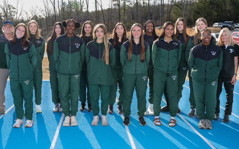 TFS Athletics. The girls track team includes Mary Kate Ball, Marina Bizzarri, Eliza Culp, Saioa Fernandez Alfageme, Ines Gil, Alejandra Guil, Gabby Heard, Olivia Henderson, Masa Ivancevic, Carlota Martinez, Leyre Martinez, Joanna Miller, Gabriella Oliver, Meredith Orr, Mara Pejanovic, Corinne Swinton, Linda White, Sophia Williams-Angmor, Selah Wiltshire.
