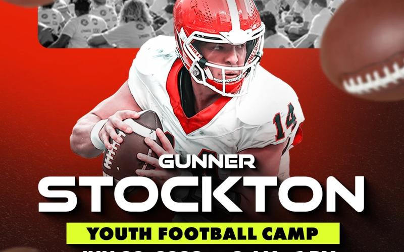 Image via FlexWorkSports. Gunner Stockton will hold a football camp on June 20