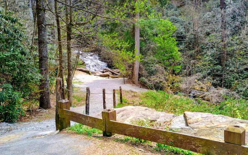 Megan Horn/The Clayton Tribune. Mud Creek Falls and the Mud Creek Trail will no longer be accessible to the public effective May 8. Merrill Trust Group, who owns over 500 acres of property in Sky Valley, sent notice to city officials it was terminating its leases.