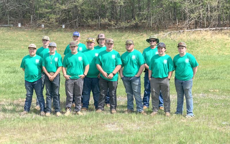 Submitted. The Rabun County 4-H Shotgun Team competes in Northeast District Modified Trap Shotgun Qualification Day in Blairsville, Ga., on April 18. Multiple Juniors and Seniors qualified for state competition.