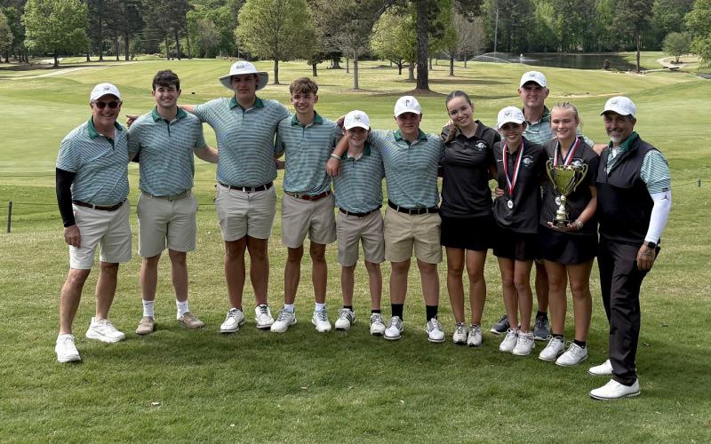 Photo courtesy TFS Athletics. Tallulah Falls boys and girls golf teams excel at region as the girls claimed yet another region championship.
