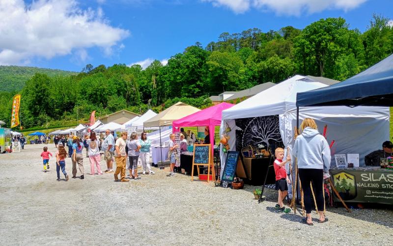 Megan Horn/The Clayton Tribune. Visitors welcome Spring and attend the May 9 Of These Mountains Spring MarketPlace.
