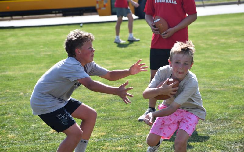 Wesley Branch/The Clayton Tribune. Scenes from the Future Wildcat Kids Camp at Rabun County high school on May 19.