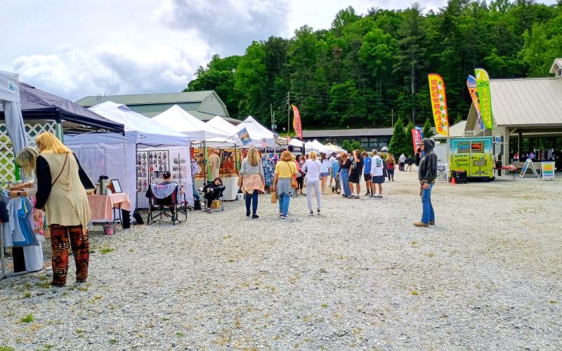 Megan Horn/The Clayton Tribune. Over 100 vendors and crowds of people attended the Of These Mountains Spring MarketPlace held in downtown Clayton last weekend. The MarketPlace events began in November 2021.
