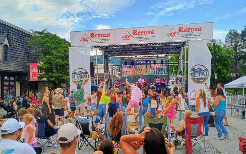 Megan Horn/The Clayton Tribune. Concert-goers to Ramshackle in downtown Clayton on Saturday, June 6 perform the Electric Slide dance while headliner Grady &amp; The Vegabonds perform live music on the Main Stage.