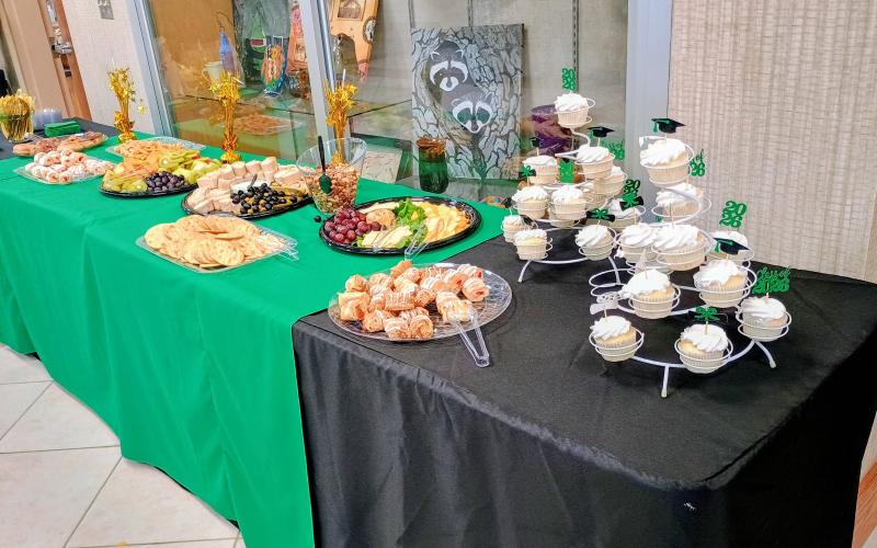 Megan Horn/The Clayton Tribune. A decorated reception with refreshments, mingling and opportunities for pictures was held prior to the Rabun Mountain Education graduation ceremony on Saturday, May 23.