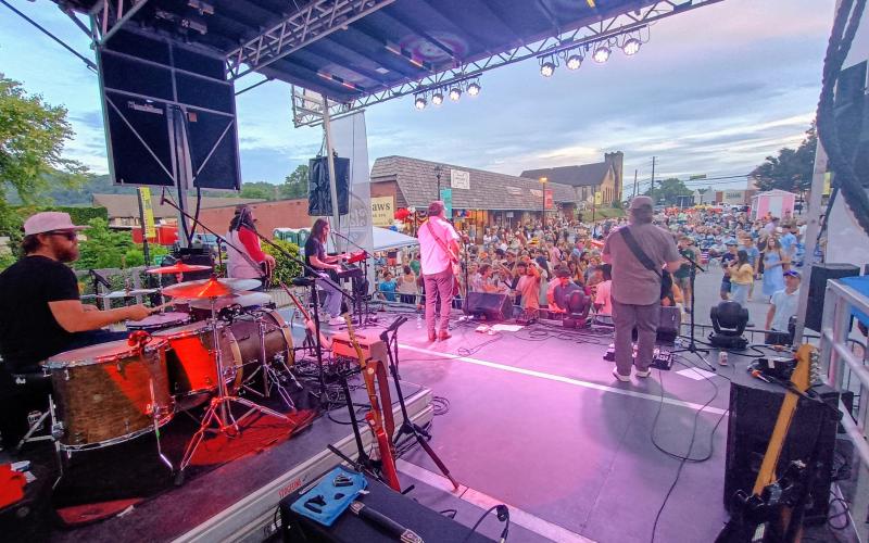 Megan Horn/The Clayton Tribune. Grady Spencer &amp; The Vegabonds headline Ramshackle 2026 in downtown Clayton on June 6 as thousands of concert-goers dance and have a great time.