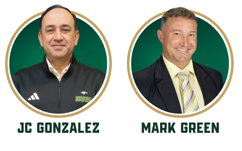Submitted. Rabun Gap has named JC Gonzalez Interim Athletic Director and Mark Green has been named Interim Assistant Athletic Director. They will fill holes left by exiting A.D. Dale Earnhardt and Assistant A.D. Bart Sasnett.