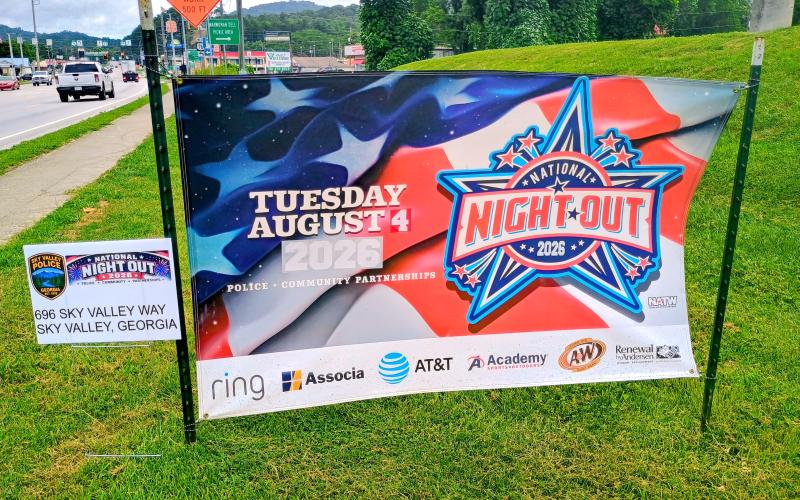 Megan Horn/The Clayton Tribune. Community members are invited to attend National Night Out 2026 hosted by the Sky Valley Police Department and build community partnerships on Tuesday, Aug. 4, from 5 to 8 p.m. at 696 Sky Valley Way, Sky Valley. The event and its activities are free to the public.