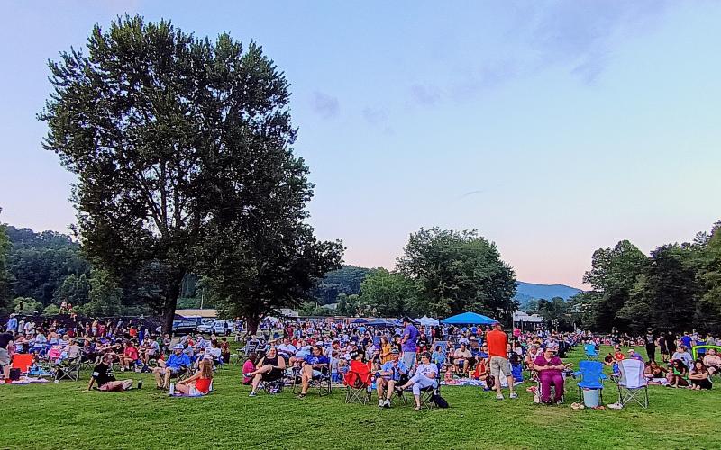 Megan Horn/The Clayton Tribune. Thousands of people showed out to Clayton City Hall on July 1 for the inaugural Stars Over Clayton Light Show Celebration.