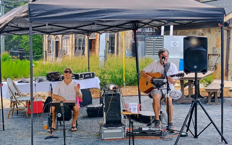 Megan Horn/The Clayton Tribune. Nathan Sheppard Music performs live music at the Dillard House on the OakLawn Saturday, July 4. Other live musical performers over Independence Day weekend included Whiskey Creek and Dylan Stulley.