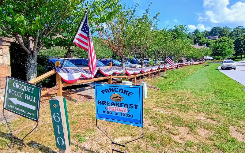 Megan Horn/The Clayton Tribune. The Sky Valley Property Owner’s Association (POA) holds its annual pancake breakfast every year. This year it was held Friday, July 3.