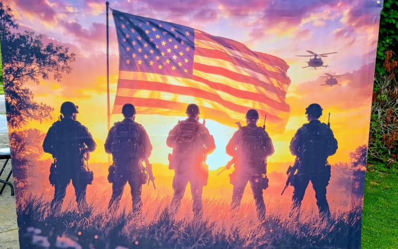 Megan Horn/The Clayton Tribune. Visitors to Sky Valley had opportunities to write letters to active duty soldiers and show their pride for America.