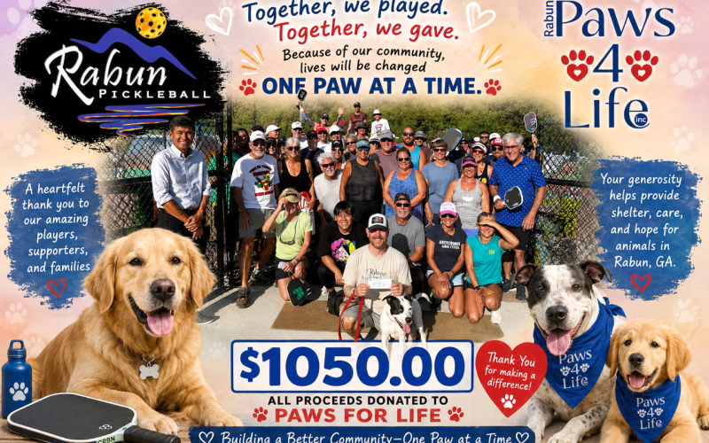 Submitted.  Shown are pictures of some of the participants, and two special guests. Dottie was very friendly and was great around the crowd. She would be a great addition to some Rabun County family.