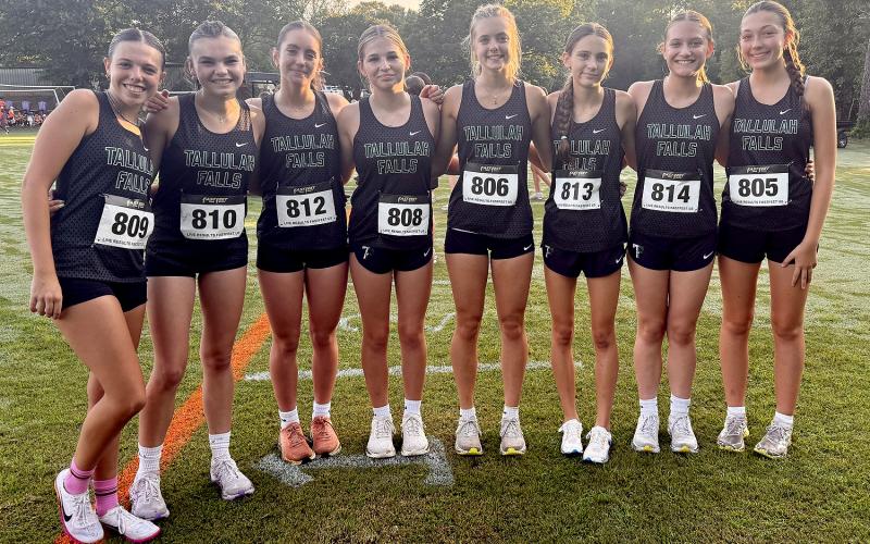 Submitted photo. The Tallulah Falls girls cross country team claimed runner-up at championships in Athens on Aug. 15.