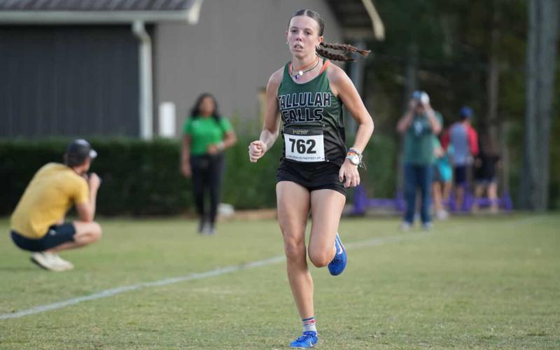 Submitted Photo. Olivia Henderson enters her senior season as the Tallulah Falls School record holder and an All-State finisher from her junior season. Henderson is the top runner in the school’s history.