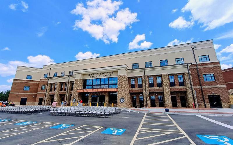 Megan Horn/The Clayton Tribune. A view of the new 109,447 sq. ft. Rabun County High School Academic Building. A ribbon cutting celebration took place on July 31.