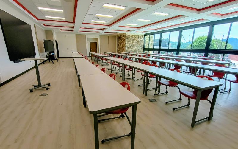 Megan Horn/The Clayton Tribune. This large group instruction/training room will have a variety of uses in the new Rabun County High School Academic Building.