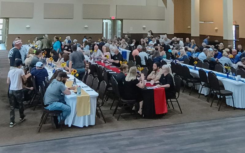 Megan Horn/The Clayton Tribune. Community members showed out to the Rabun County Civic Center on Aug. 27 to support first responders at the fourth annual First Responders’ Appreciation Dinner.