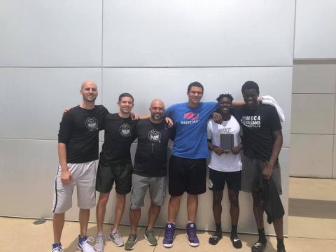  Pictured, from left, are Dustin Barnes, Nate Cox, Roger Cox, Gerald Barker, Jibril Ndyaie and N'fari Benjamin. (Photo courtesy of Rabun Gap-Nacoochee School)