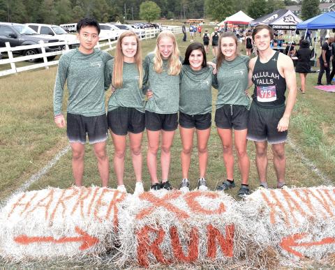 From left, are Tallulah Falls seniors Haokun David Cheng of China, Sarah Edwards of Sautee Nacoochee, Sophie Alexander of Sautee Nacoochee, Maria Whitson of Alto, Laurel Smith of Clayton and Chris Geiger of Sautee Nacoochee. (Photo courtesy of Tallulah Falls School)