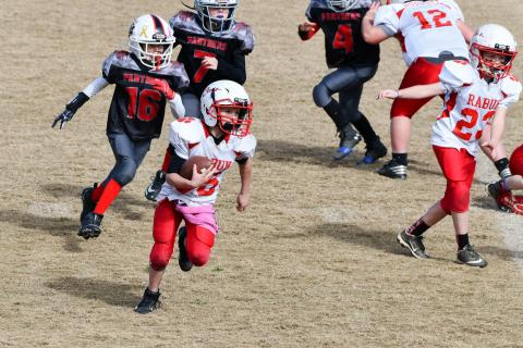 Wyatt English was a workhorse for Rabun County in last Saturday's Super Bowl in carrying the ball. The Wildcats finished the season undefeated thanks to a total team effort throughout the year.