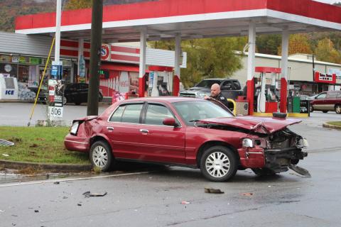 Megan Broome/The Clayton Tribune. A Mountain City man was arrested following a car accident in Clayton on Ga 15 on Thursday, Oct 31 around 4:32 p.m. 
