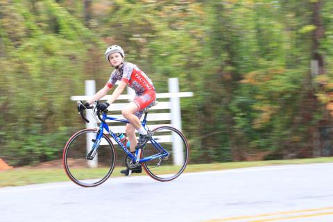 Karen Clark/North Georgia Technical College. Tallulah Falls School freshman Gavin Atkinson of Cleveland during the 2019 Twin Rivers Challenge, a fundraiser for student scholarships at Tallulah Falls School. 