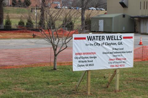 Megan Broome/The Clayton Tribune. The city of Clayton recently drilled two wells at City Hall as part of a test project aimed at saving its water service customers money by substituting part of its water system with well water.