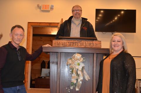 Wayne Knuckles/The Clayton Tribune. Freedom Ministries Lighthouse staff members, from left, are Dan Crane, Joel Winchester and Ashley York.