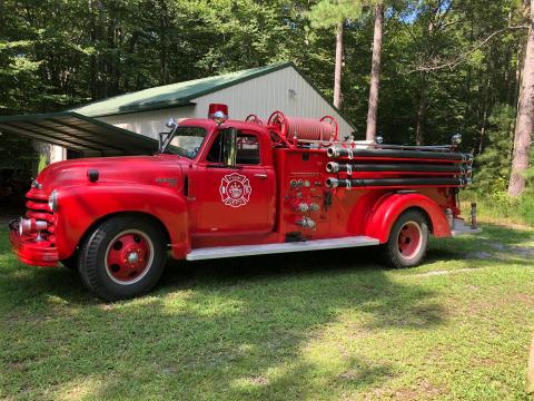 Submitted photo. The Lake Burton Civic Association purchased this 1949 fire engine pumper truck as part of a restoration project to recruit volunteer firefighters and to commemorate the contribution volunteer firefighters make to the Rabun County community. 