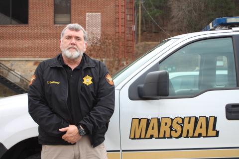 Megan Broome/The Clayton Tribune. Tony Galloway is the new County Marshal beginning January 2 and took the place of Roy Lovell, who left the position after 28 years. 