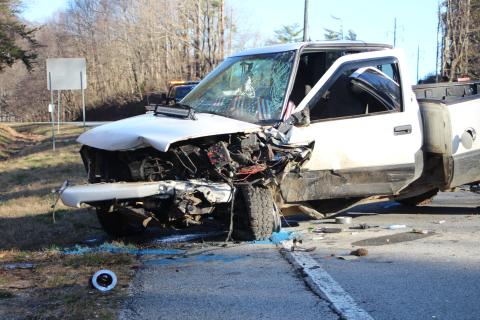 Megan Broome/The Clayton Tribune. A two-vehicle accident on Ga. 15 near Clayburn St. in Clayton at 7:41 a.m. on Saturday, Feb. 15 occured about four hours after a two-vehicle accident in the same spot earlier that morning. 