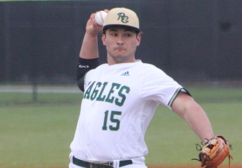 Andy Diffenderfer/The Clayton Tribune Jake Knowles doubled, homered and yielded one hit over six innings Feb. 25 in Rabun Gap’s win over Rabun County. 