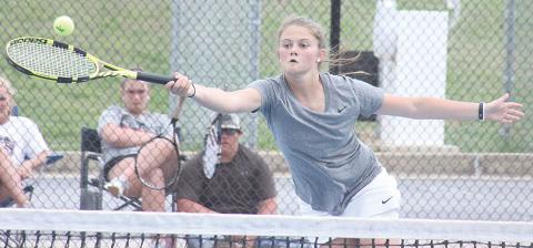 File photo Jenica Steill (pictured from last season) won, 8-3 at No. 1 singles last Thursday.