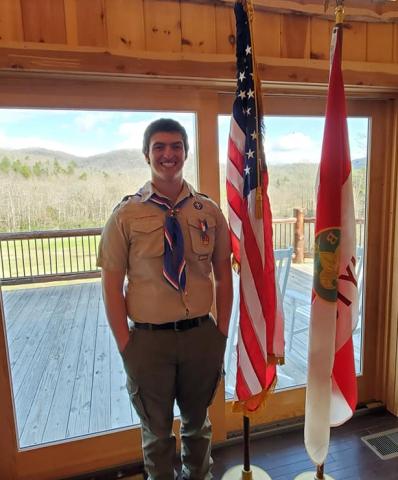 Garrett Hunter recently earned his Eagle Scout designation.